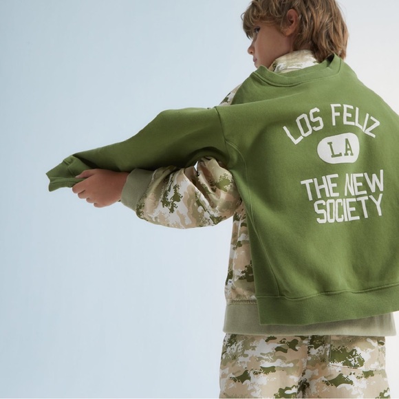 NWT THE NEW SOCIETY Newburry sweatshirt | Khaki size 3 Yrs - Picture 10 of 11